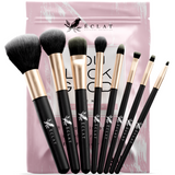 Makeup Brushes 8 Pc Set with Case - Eclat